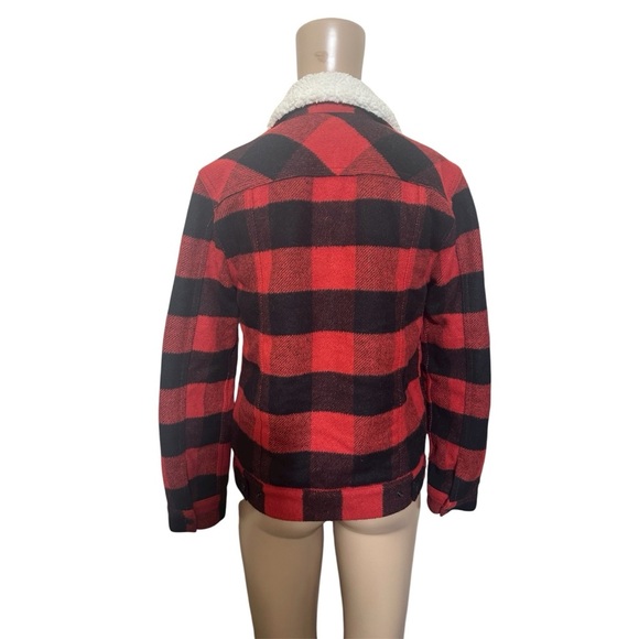 Levi's Red and Black Checkered Sherpa Jacket - Picture 5 of 7